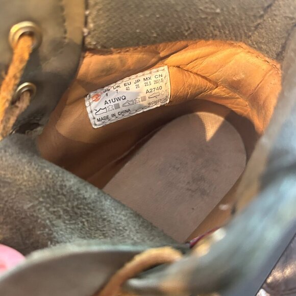 Timberland Premium 6” Women’s Boots‎ Sz 9 Khaki Leather Lace Up Combat Utility - Picture 8 of 8